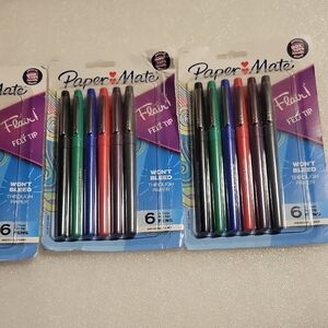 (2)Paper Mate Flair Felt Tip Pens - Assorted Colors
